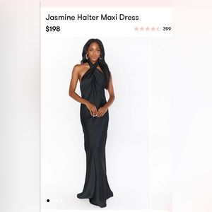 Show me your mumu black jasmine halter dress